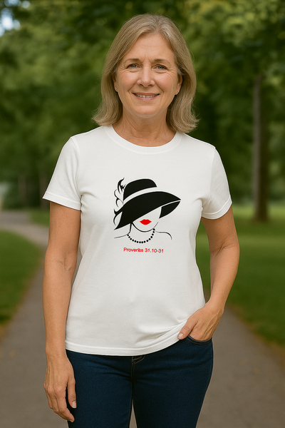 Women's T-Shirt Virtuous Woman Hat Proverbs 31:10-31