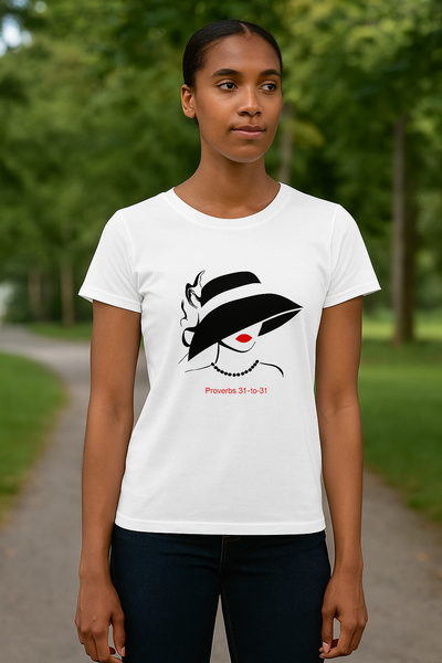 Women's T-Shirt Virtuous Woman Hat Proverbs 31:10-31