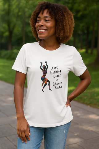 Women's T-Shirt Church Sista Hands up