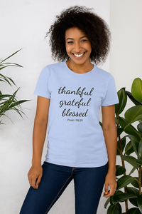 Women's T-Shirt Thankful Grateful Blessed Psalm 118:29
