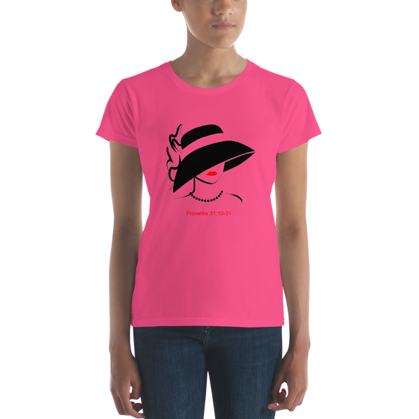 Women's T-Shirt Virtuous Woman Hat Proverbs 31:10-31