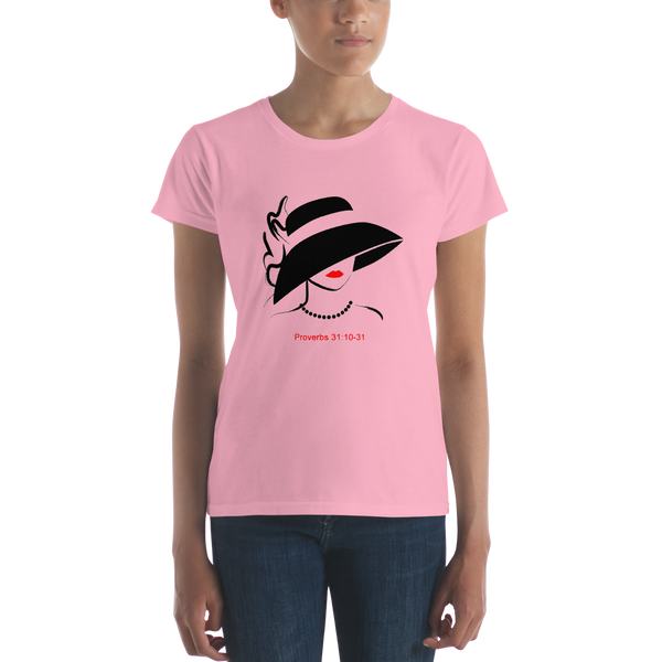 Women's T-Shirt Virtuous Woman Hat Proverbs 31:10-31