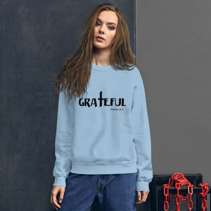 Women's Sweatshirt Grateful Psalm 9:1