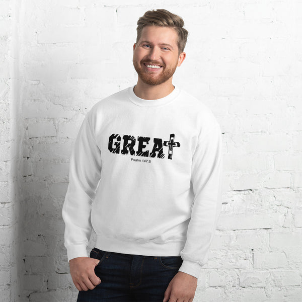 Men's Sweatshirt Great Psalm 147:5