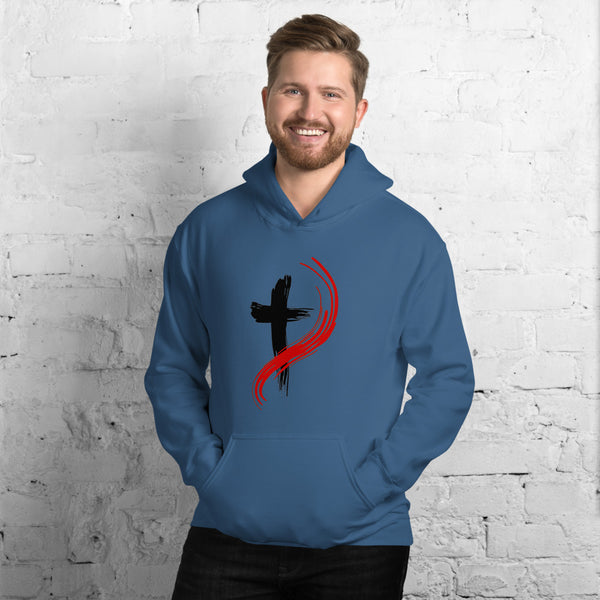 Men's Hoodie Red Cross