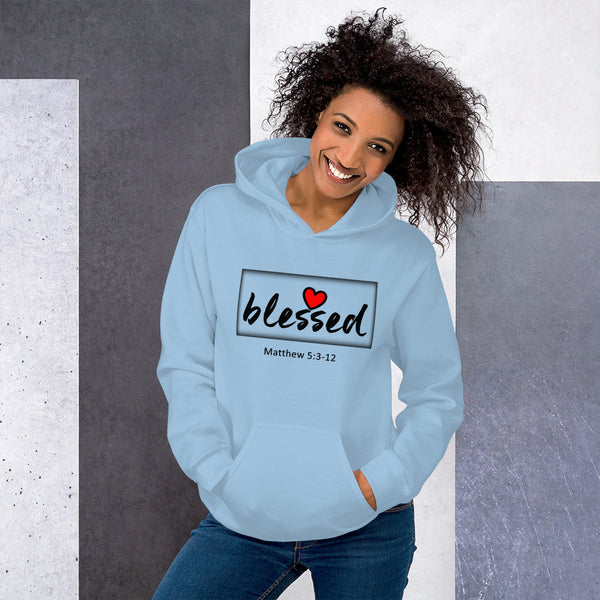 Women's Hoodie Blessed Heart Matthew 5:3-12