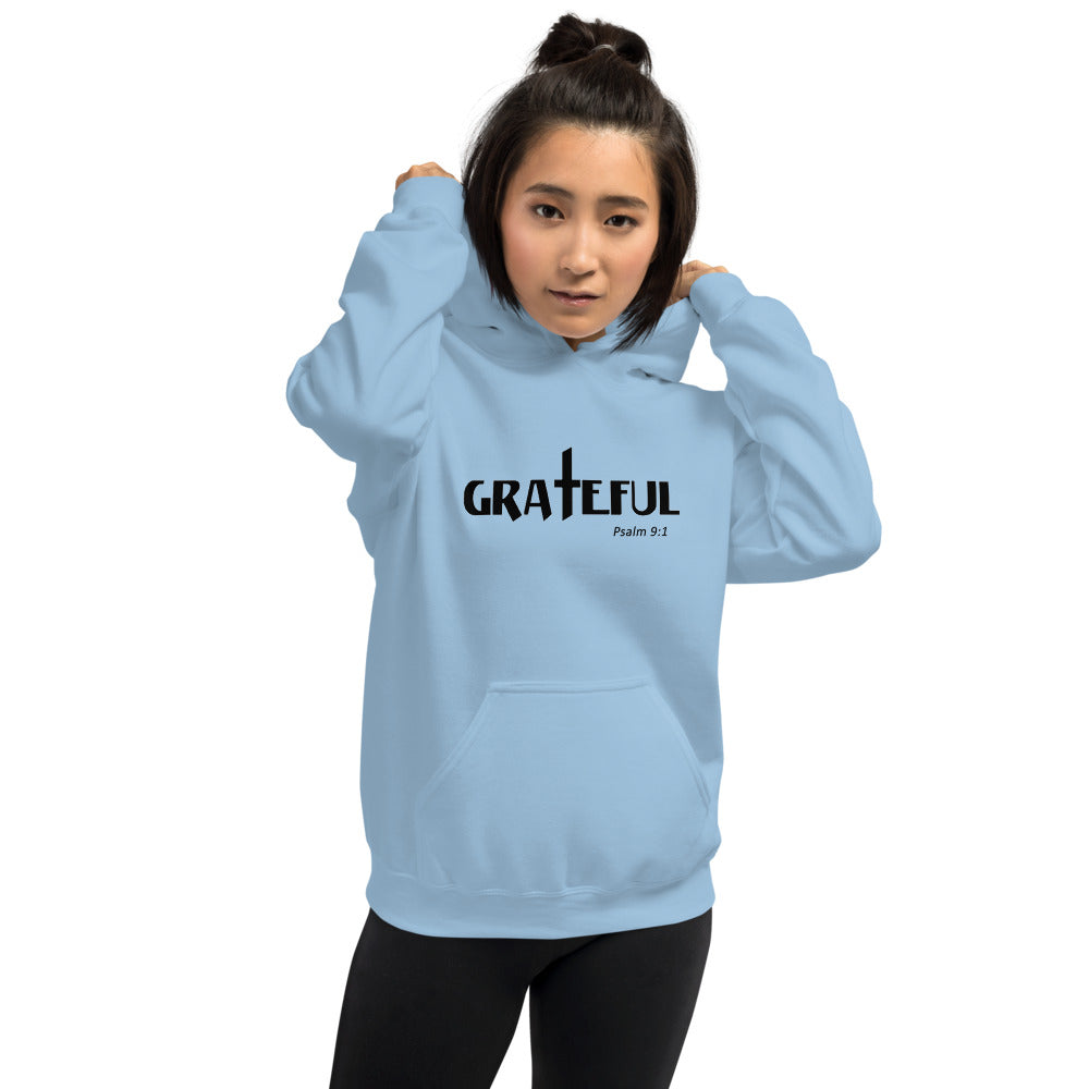 Women's Hoodie Grateful Psalm 9:1