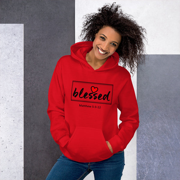 Women's Hoodie Blessed Heart Matthew 5:3-12