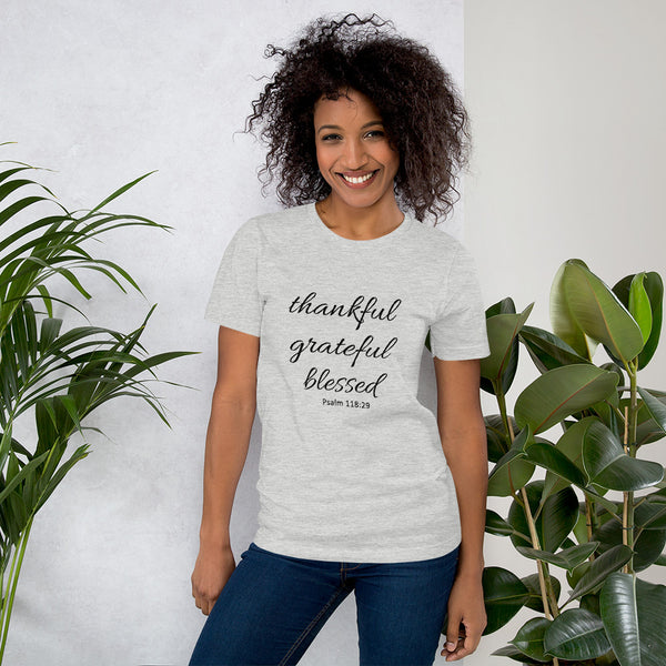 Women's T-Shirt Thankful Grateful Blessed Psalm 118:29