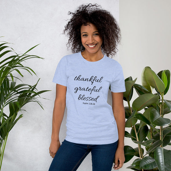 Women's T-Shirt Thankful Grateful Blessed Psalm 118:29