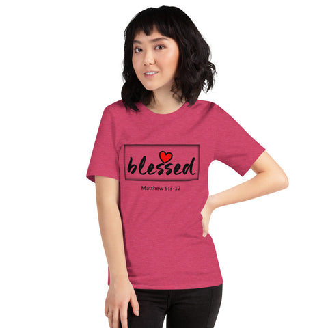 Women's T-Shirt Blessed Heart Matthew 5:3-12