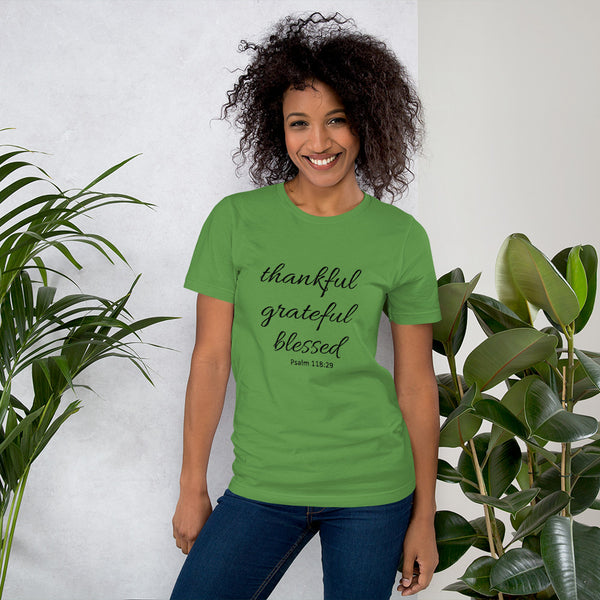 Women's T-Shirt Thankful Grateful Blessed Psalm 118:29