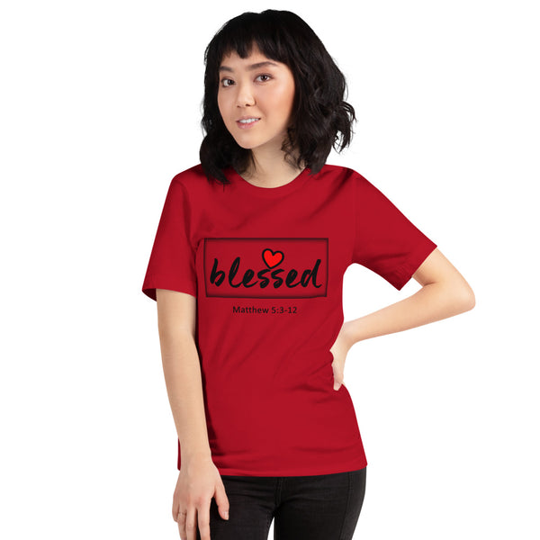 Women's T-Shirt Blessed Heart Matthew 5:3-12