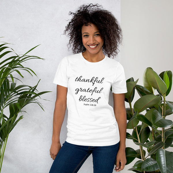 Women's T-Shirt Thankful Grateful Blessed Psalm 118:29