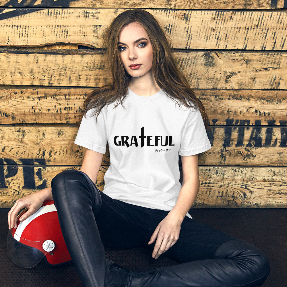 Women's T-Shirt Grateful Psalm 9:1